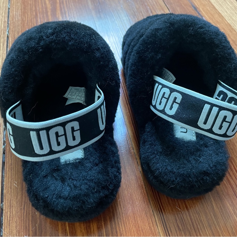 Ugg Fluff Yeah Black Shearling Slides - image 7